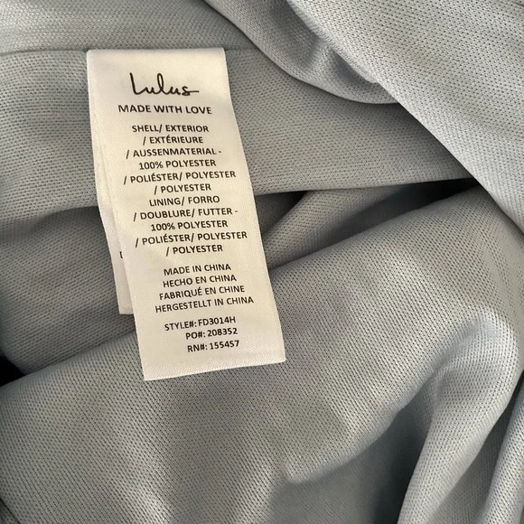 Lulus Mabriella Slate Blue Floral Burnout Ruffled Strapless Maxi Dress NWT Med - Picture 10 of 12